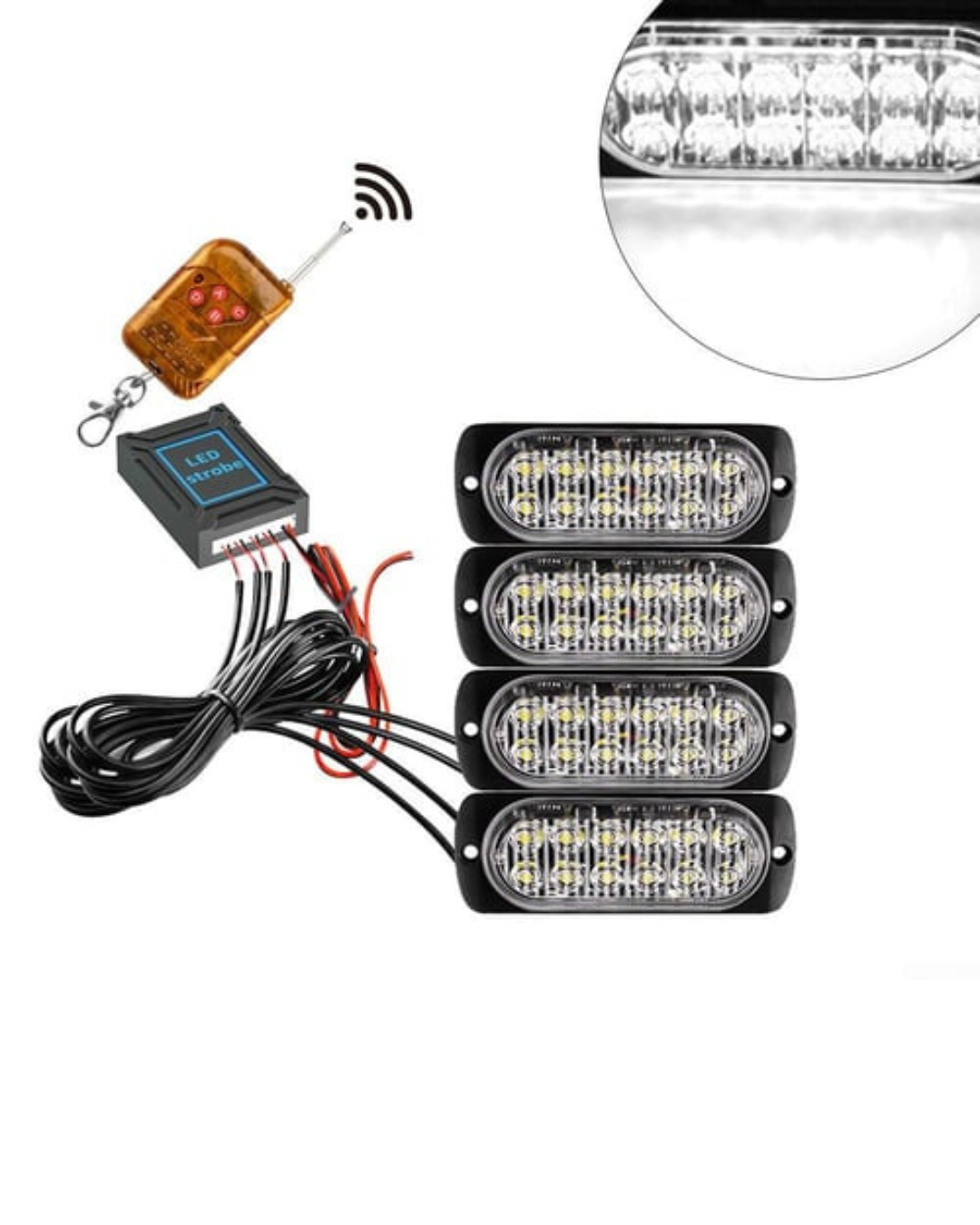 4 Piece LED Strobe Light Kit – PHC 4x4 CAR ACCESSORIES